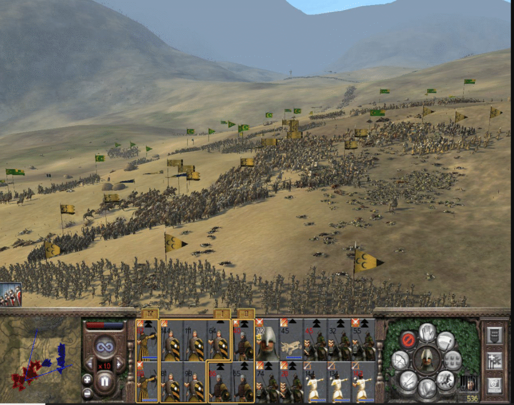 Medieval II Total War game header showing medieval knights in combat with castles in background on strategic battlefield