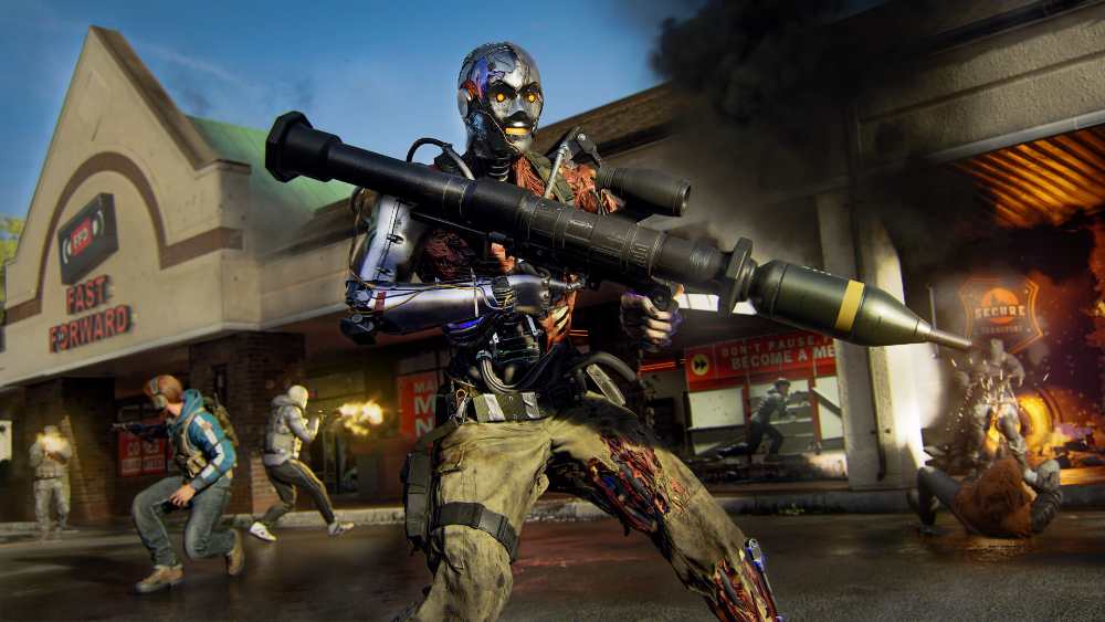 Aerial screenshot of the Avalon battle royale map from Call of Duty Warzone Black Ops Royale, showing diverse land terrain, coastal zones, and Guild corporation-themed POIs redesigned for 100-player matches in Season 2 Reloaded