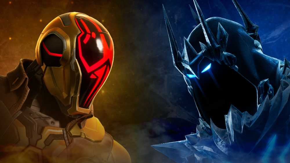 Fortnite Chapter 7 Season 2 Showdown official promotional image showing The Foundation and battle pass character lineup released by Epic Games on March 19 2026