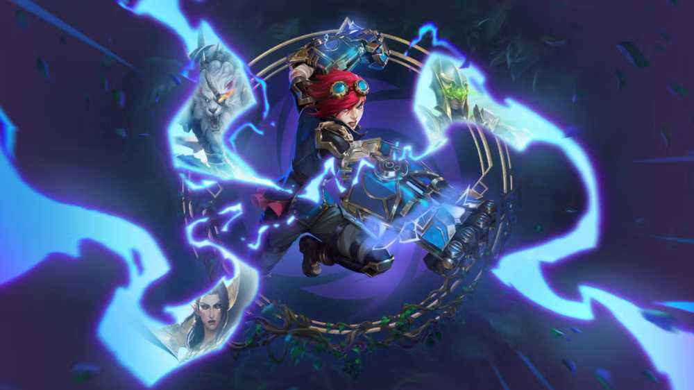 Riftbound Unleashed Set 3 official booster display box art showing Champions Vi, Rengar, Master Yi, and LeBlanc against a jungle backdrop