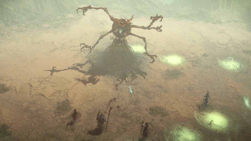 Diablo IV gameplay screenshot showing a character in combat in the Lord of Hatred expansion, Season 13 Season of Reckoning