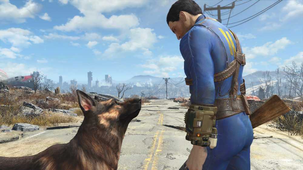 Fallout 4 in-game screenshot showing the post-apocalyptic open world environment developed by Bethesda Game Studios