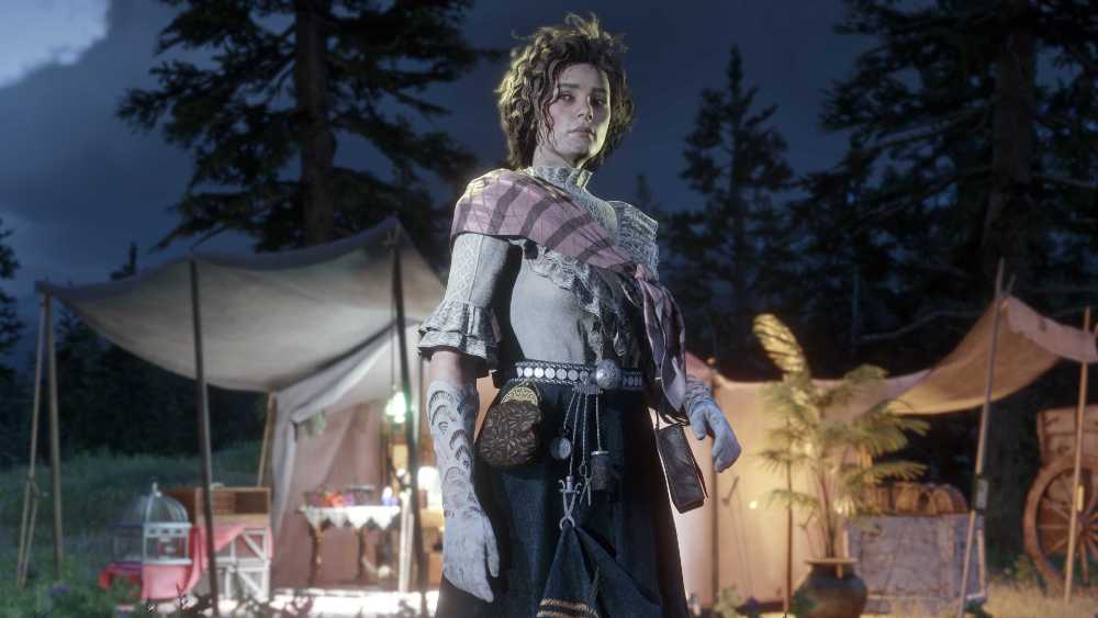 Harriet Davenport at her camp in Red Dead Online during the May 2026 Naturalist event month
