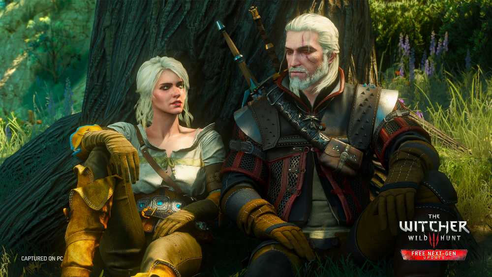 Witcher 3 Wild Hunt gameplay screenshot showing Geralt of Rivia in the open world