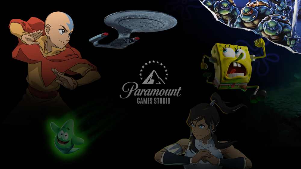 Paramount Games Studio welcome banner showing the official branding of the newly launched unified gaming division