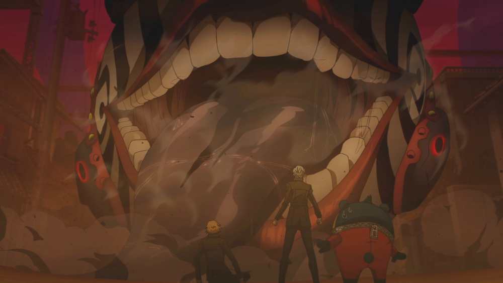 Persona 4 Revival gameplay screenshot showing a scene from the rural Japanese town of Inaba, as featured on the official Steam store page