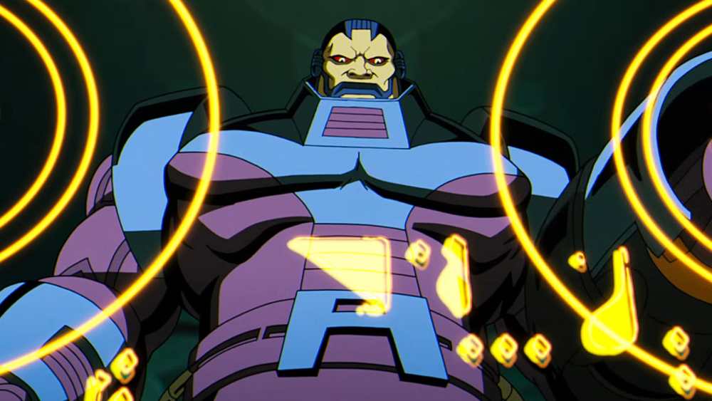 Apocalypse from X-Men '97 Season 2 stands menacingly in a dramatic pose, showcasing his powerful and intimidating presence.